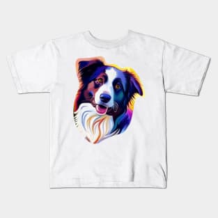 Happy Border Collie Kids T-Shirt